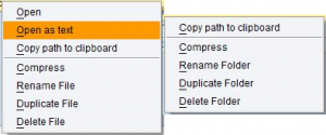 ZAL11 File and folder context menu